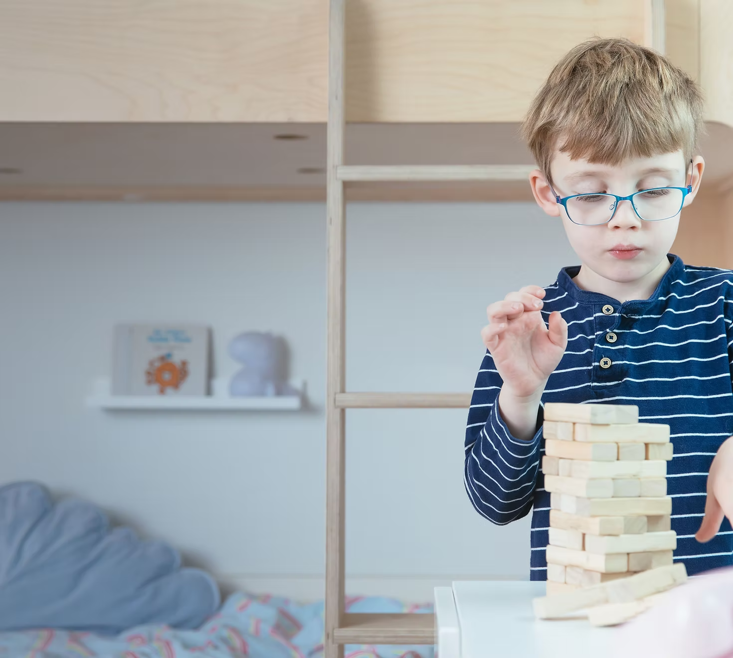 Child engaged in therapeutic play